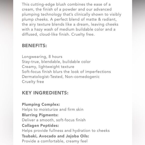 🌻 BUXOM CHEEKY DOLLY PLUMP SHOT COLLAGEN PEPTIDES ADVANCED PLUMPING BLUSH FULLSZ - Picture 11 of 11